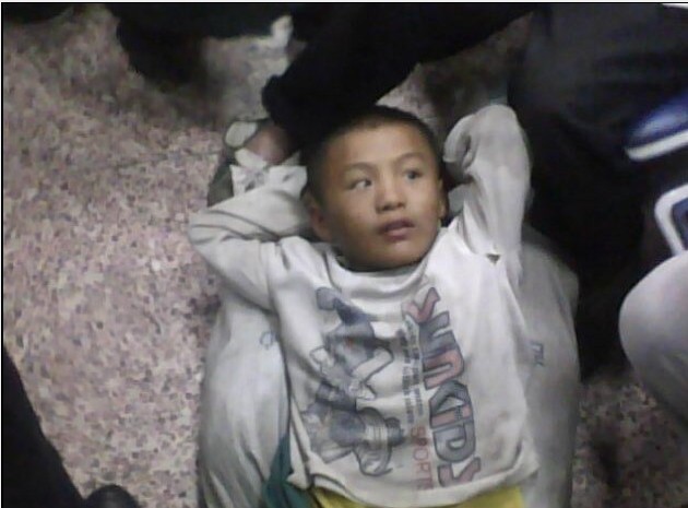 北京火车站9岁男孩